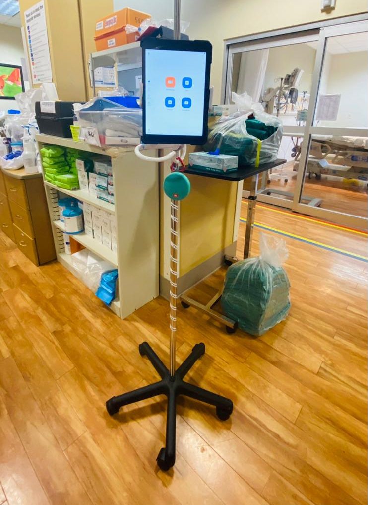 Floor stand with ipad