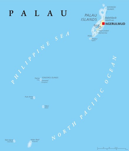 Map of Palau