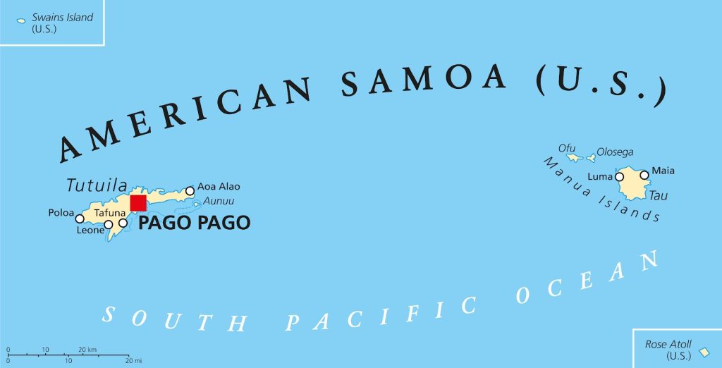 American Samoa map
